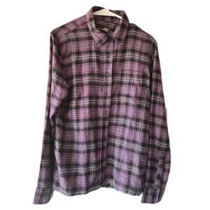 LOST CLOTHING RUNAWAY PURPLE FLANNEL BUTTON DOWN MENS SHIRT SZ SMALL 🔥 SURF VTG